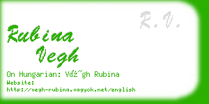 rubina vegh business card
